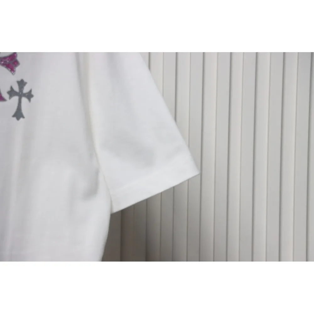 EM Sneakers Chrome Hearts 25ss Glitter Logo Print T-shirt White