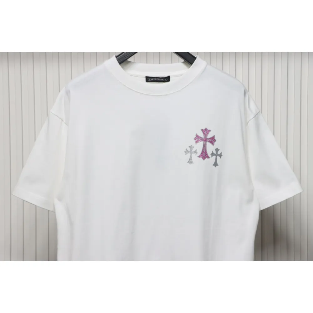 EM Sneakers Chrome Hearts 25ss Glitter Logo Print T-shirt White
