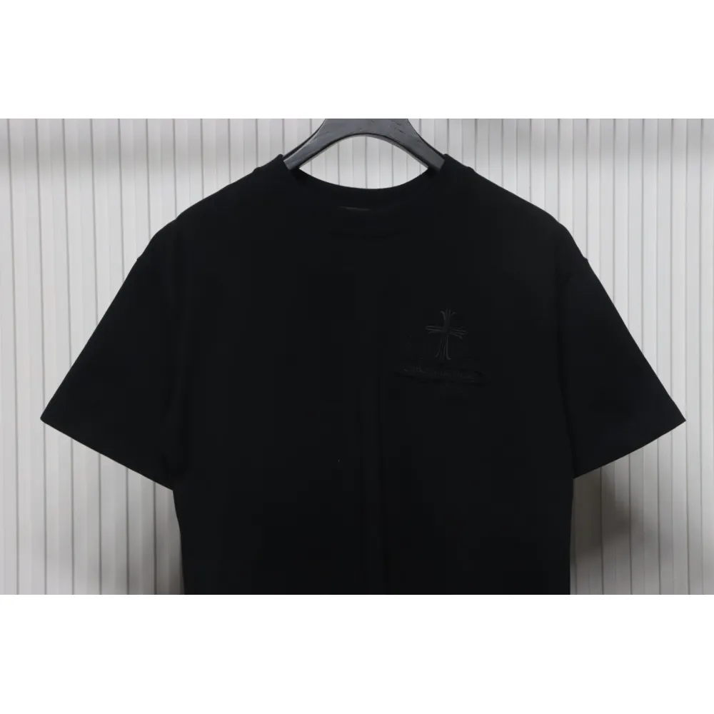 EM Sneakers Chrome Hearts 25ss Heavy Duty Back Overlap Cross Patch Embroidered T-shirt Black