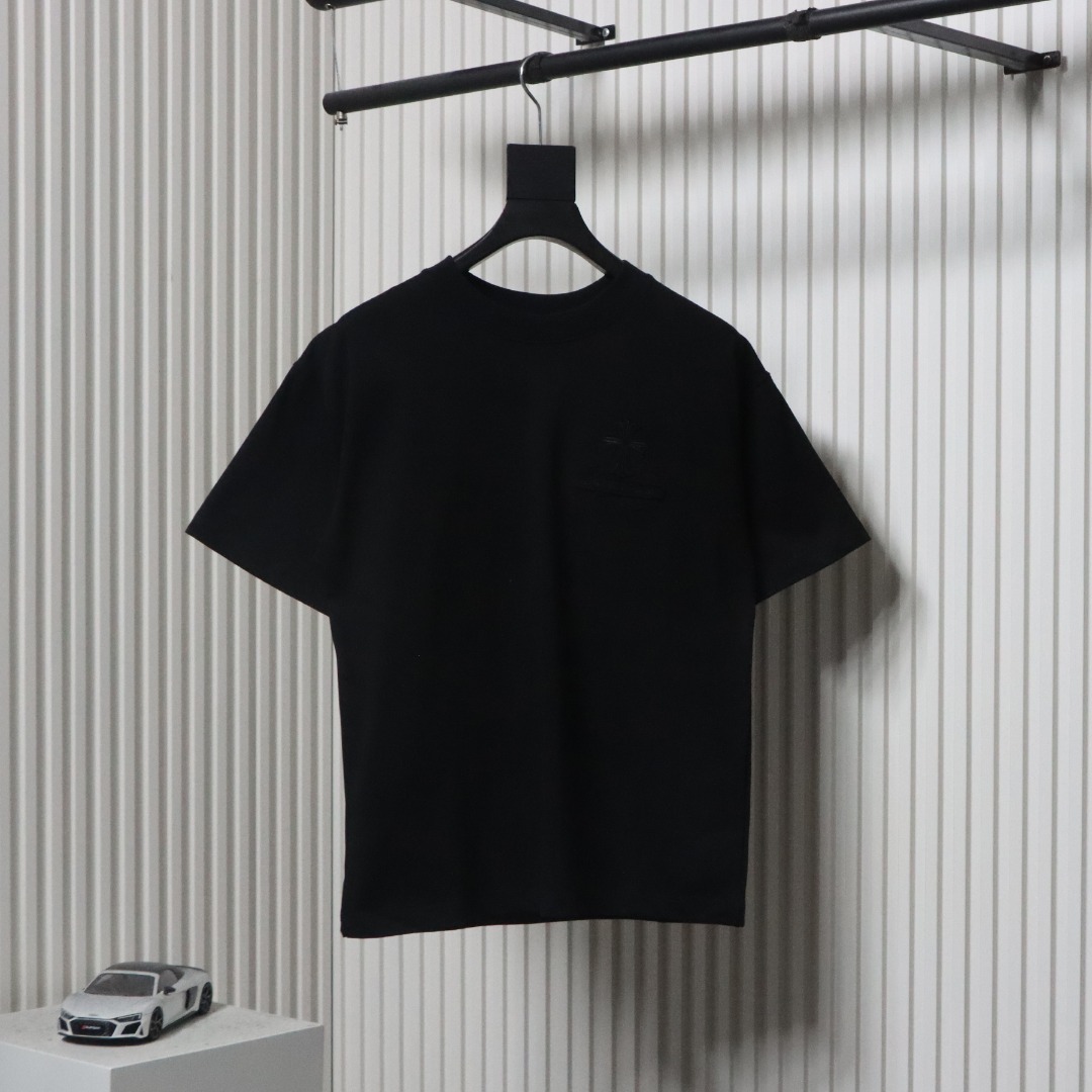 EM Sneakers Chrome Hearts 25ss Heavy Duty Back Overlap Cross Patch Embroidered T-shirt Black