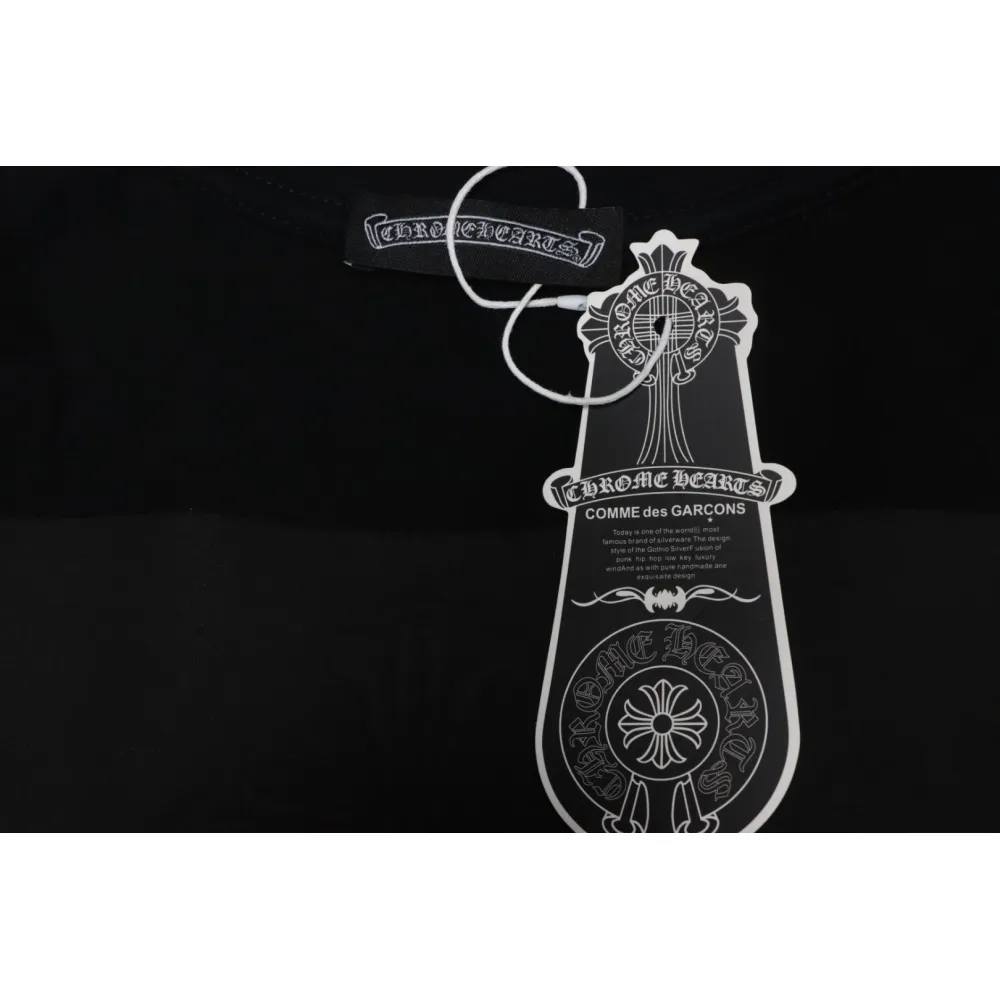 EM Sneakers Chrome Hearts 25ss Heavy Duty Back Overlap Cross Patch Embroidered T-shirt Black