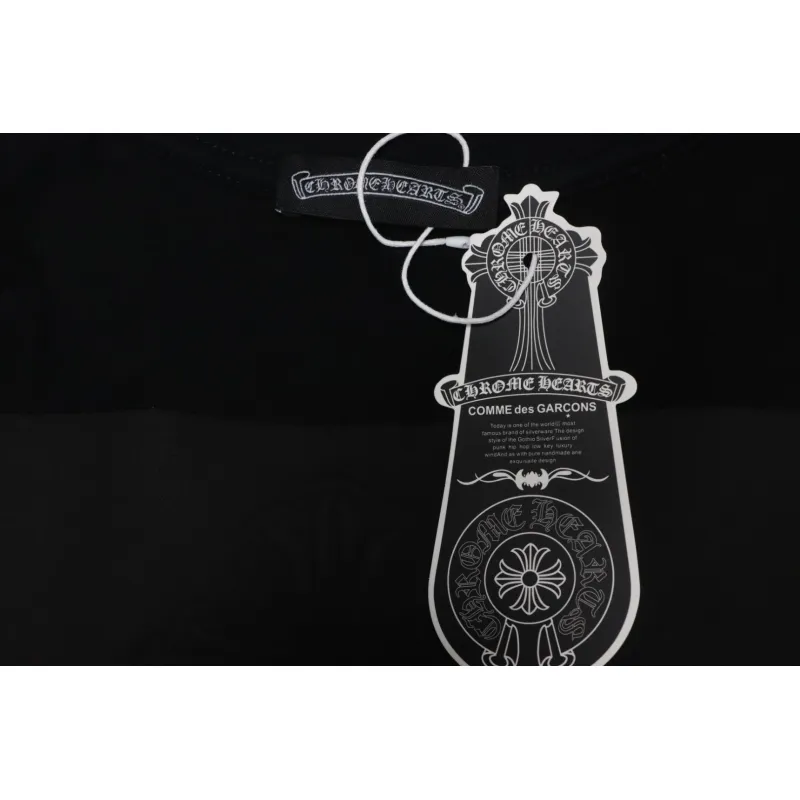 EM Sneakers Chrome Hearts 25ss Heavy Duty Back Overlap Cross Patch Embroidered T-shirt Black