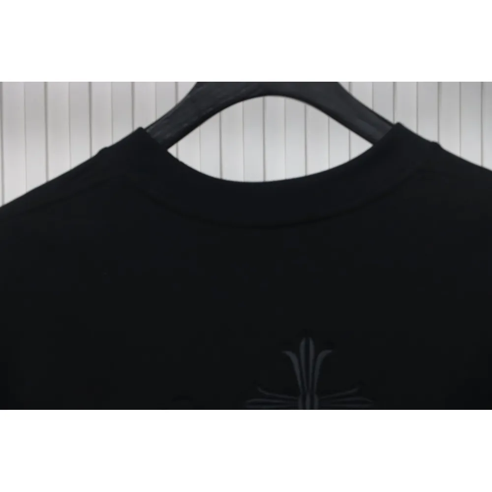 EM Sneakers Chrome Hearts 25ss Heavy Duty Back Overlap Cross Patch Embroidered T-shirt Black