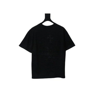 EM Sneakers Chrome Hearts 25ss Heavy Duty Back Overlap Cross Patch Embroidered T-shirt Black 01