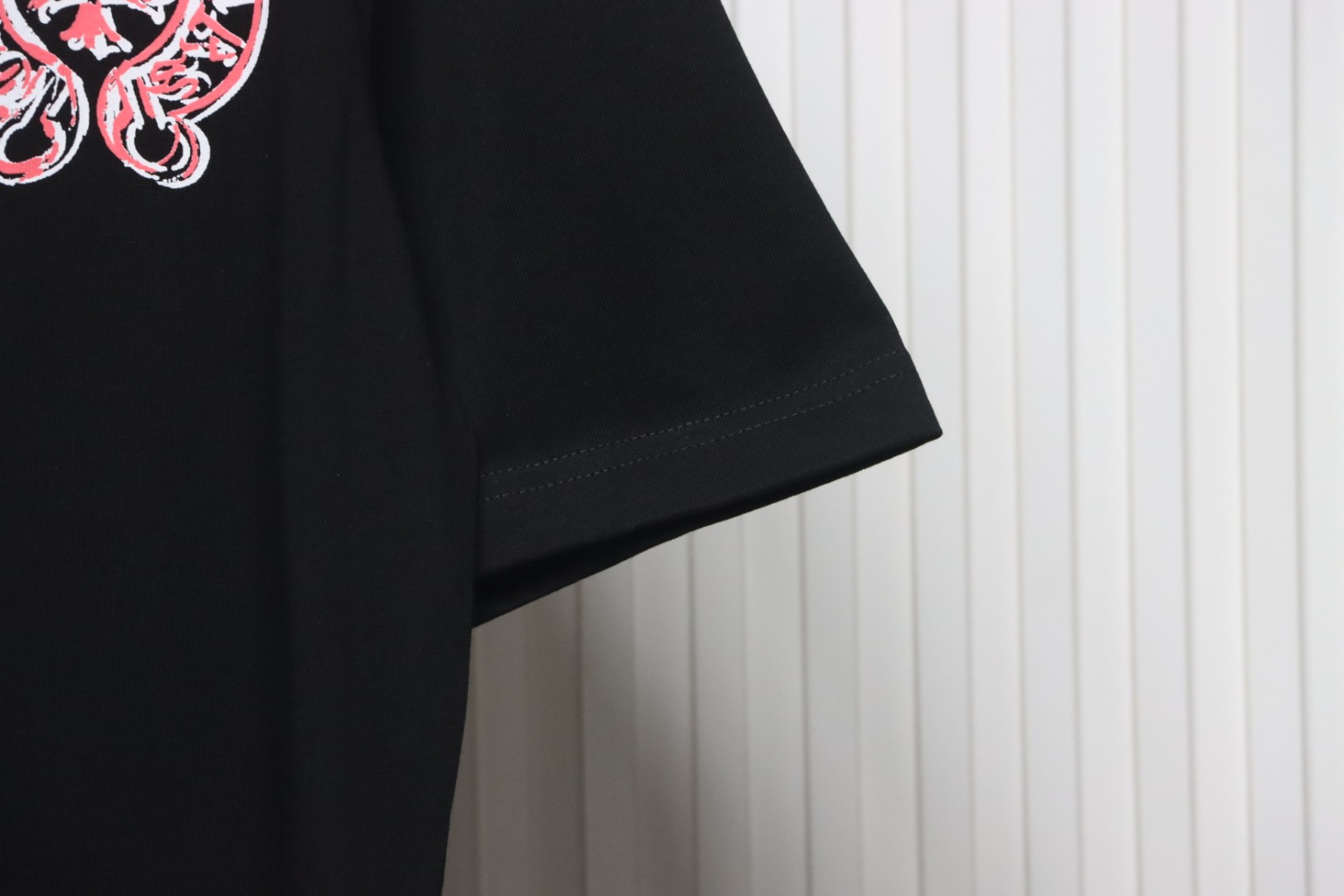 EM Sneakers Chrome Hearts 25ss Oil Painting Overlapping Horseshoe Logo T-shirt Black