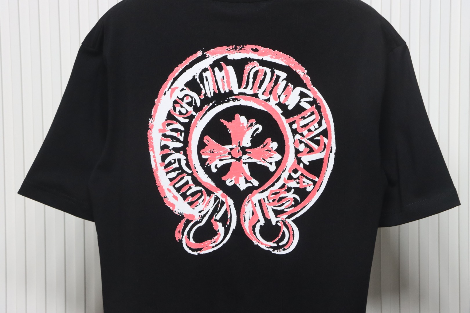 EM Sneakers Chrome Hearts 25ss Oil Painting Overlapping Horseshoe Logo T-shirt Black