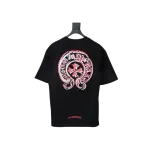 EM Sneakers Chrome Hearts 25ss Oil Painting Overlapping Horseshoe Logo T-shirt Black