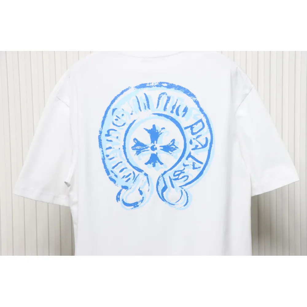EM Sneakers Chrome Hearts 25ss Oil Painting Overlapping Horseshoe Logo T-shirt White