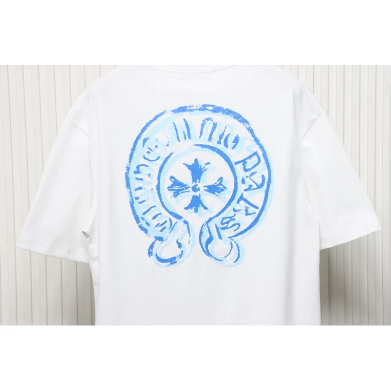 EM Sneakers Chrome Hearts 25ss Oil Painting Overlapping Horseshoe Logo T-shirt White