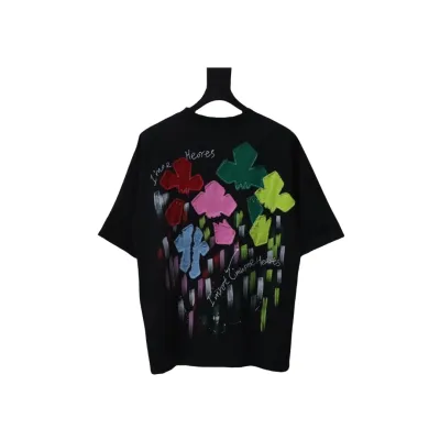 EM Sneakers Chrome Hearts 25ss Valentine's Day Patch Embroidered Graffiti T-shirt Black 02