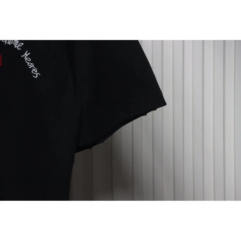 EM Sneakers Chrome Hearts 25ss Valentine's Day Patch Embroidered Graffiti T-shirt Black