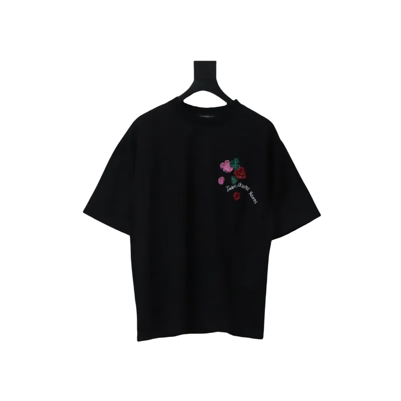 EM Sneakers Chrome Hearts 25ss Valentine's Day Patch Embroidered Graffiti T-shirt Black