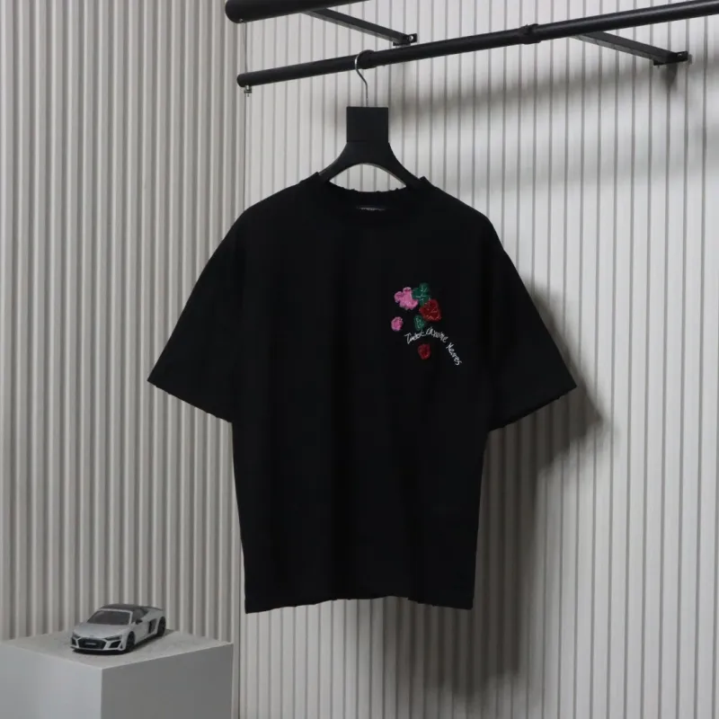 EM Sneakers Chrome Hearts 25ss Valentine's Day Patch Embroidered Graffiti T-shirt Black