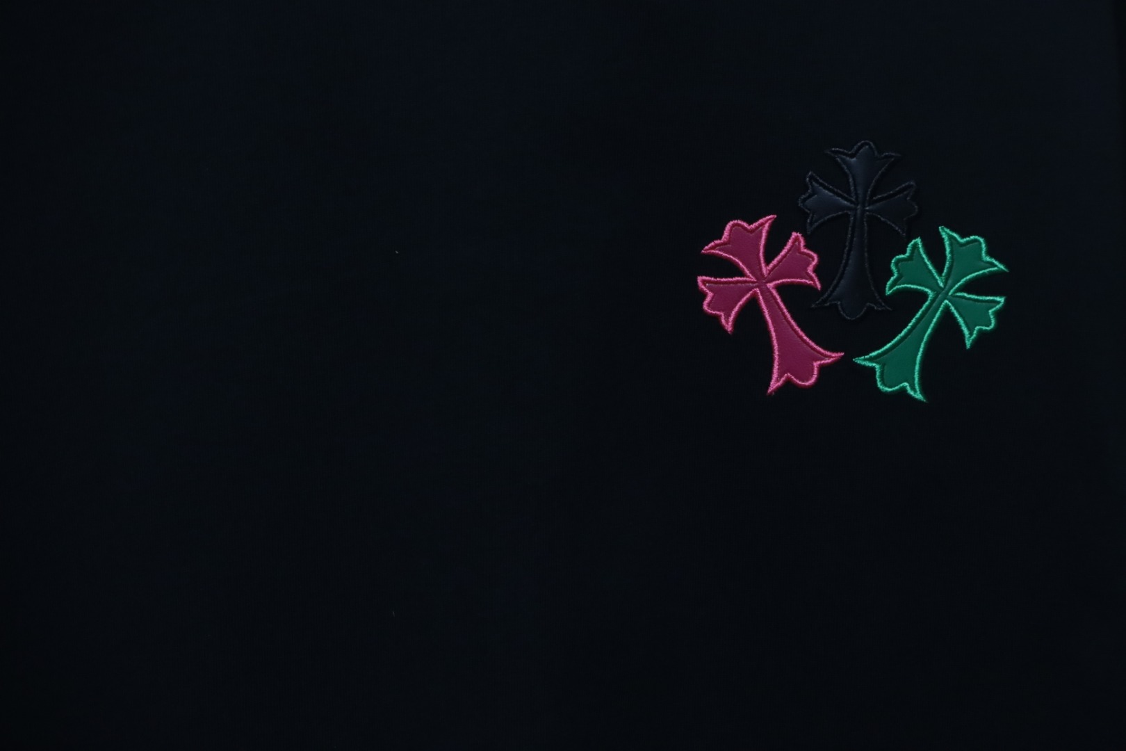 EM Sneakers Chrome Hearts CH Colorful Leather Cross T-shirt Black