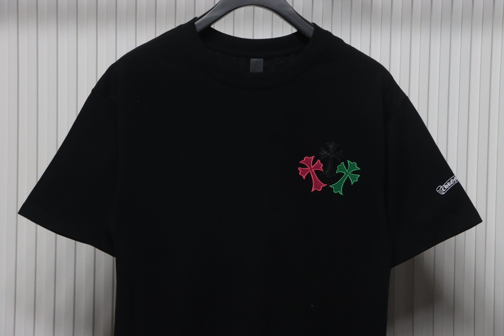 EM Sneakers Chrome Hearts CH Colorful Leather Cross T-shirt Black