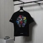 EM Sneakers Chrome Hearts CH Colorful Leather Cross T-shirt Black