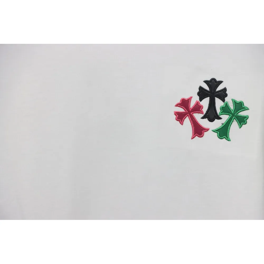 EM Sneakers Chrome Hearts CH Colorful Leather Cross T-shirt White
