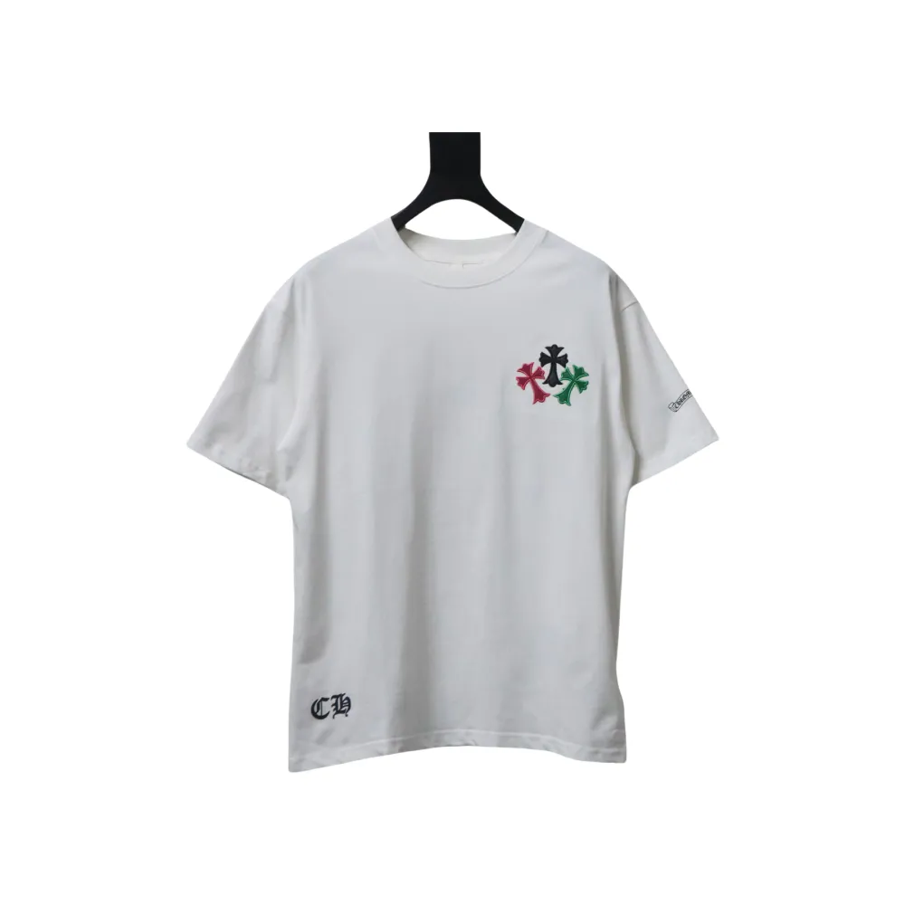EM Sneakers Chrome Hearts CH Colorful Leather Cross T-shirt White