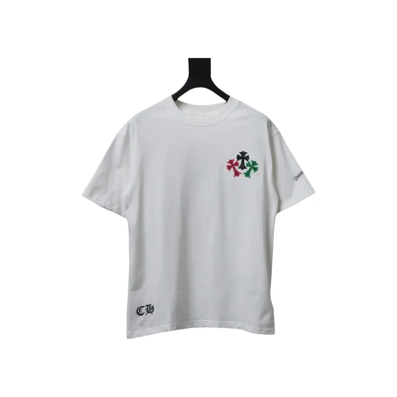 EM Sneakers Chrome Hearts CH Colorful Leather Cross T-shirt White