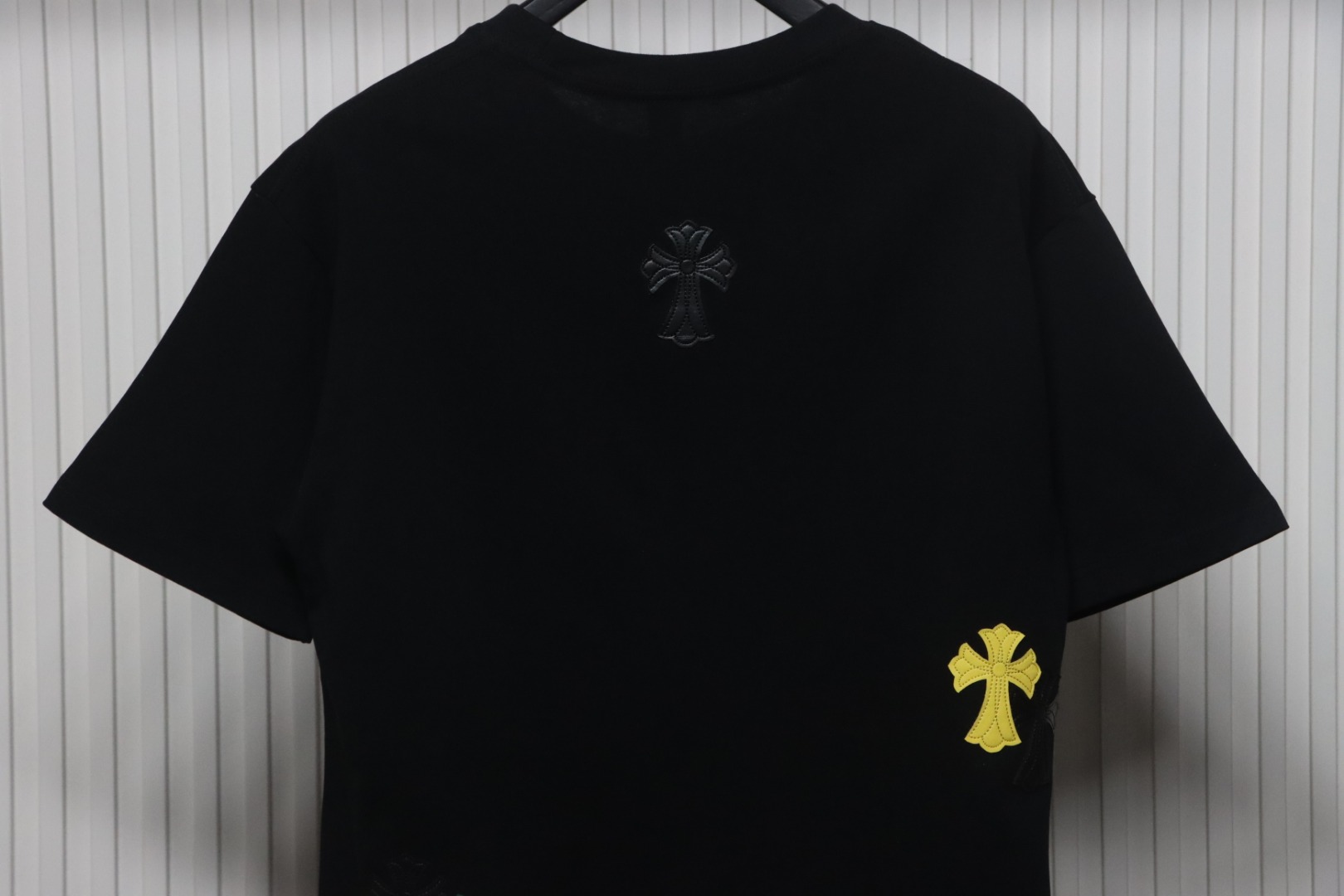 EM Sneakers Chrome Hearts CH Colorful Leather Label Cross T-shirt Black