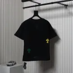 EM Sneakers Chrome Hearts CH Colorful Leather Label Cross T-shirt Black