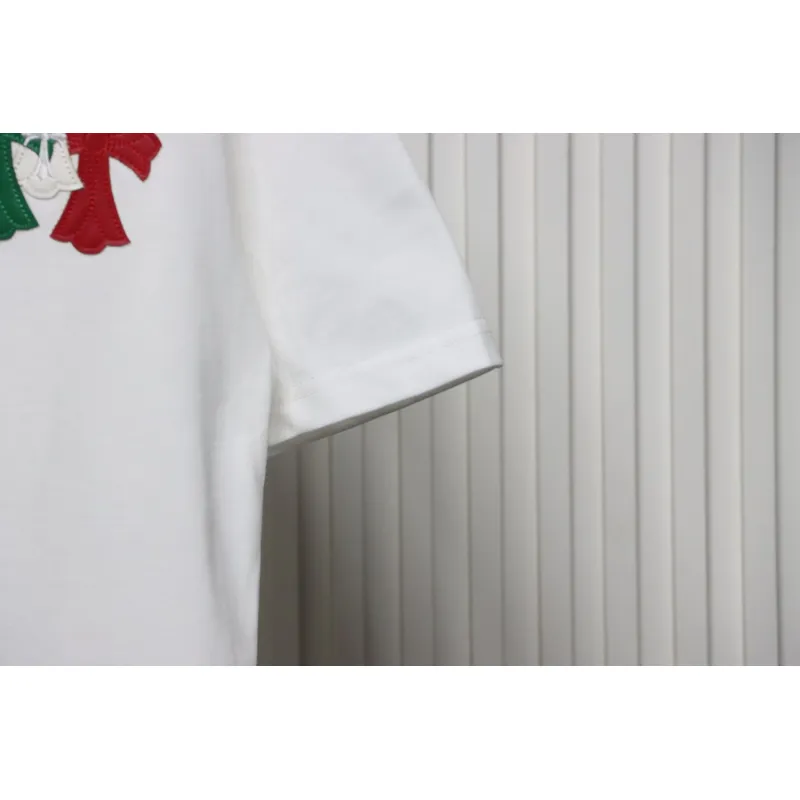 EM Sneakers Chrome Hearts CH Colorful Leather Label Cross T-shirt White