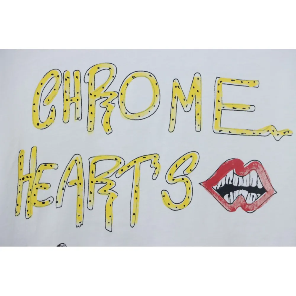 EM Sneakers Chrome Hearts CH Graffiti Cartoon T-shirt White
