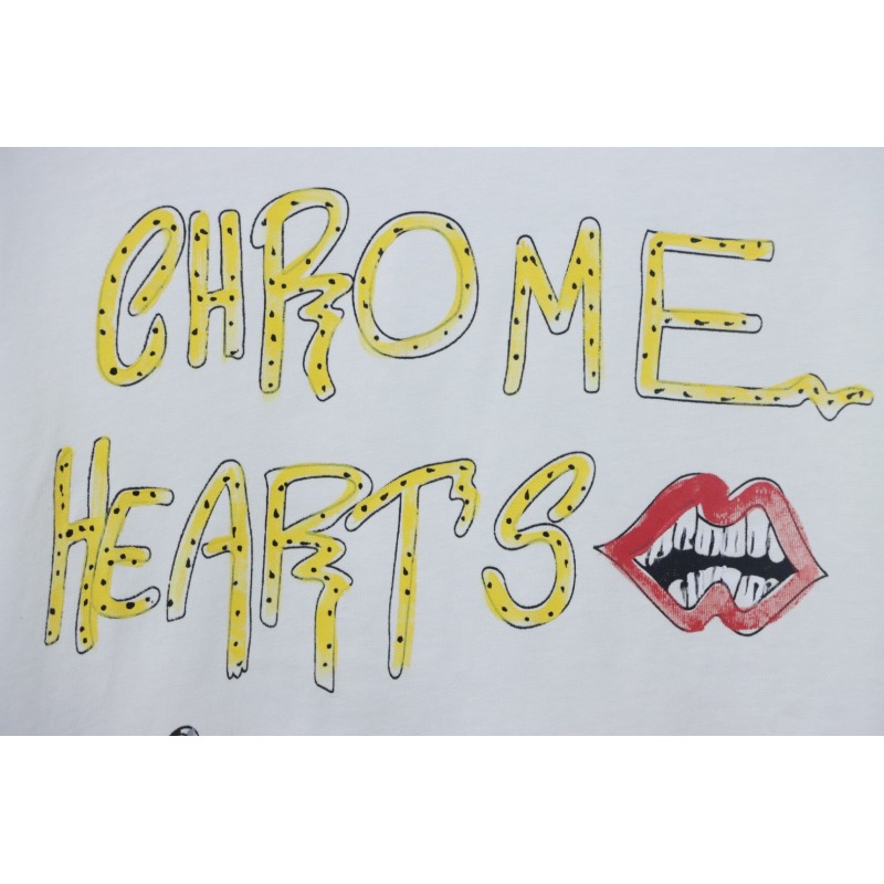 EM Sneakers Chrome Hearts CH Graffiti Cartoon T-shirt White