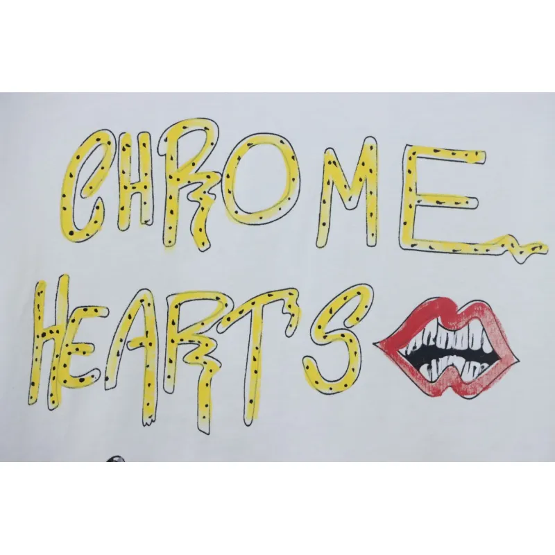 EM Sneakers Chrome Hearts CH Graffiti Cartoon T-shirt White
