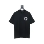 EM Sneakers Chrome Hearts Colorful Horseshoe Sanskrit Letters Printed T-shirt Black