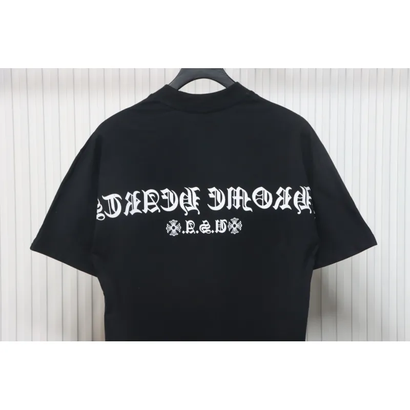 EM Sneakers Chrome Hearts Colorful Horseshoe Sanskrit Letters Printed T-shirt Black