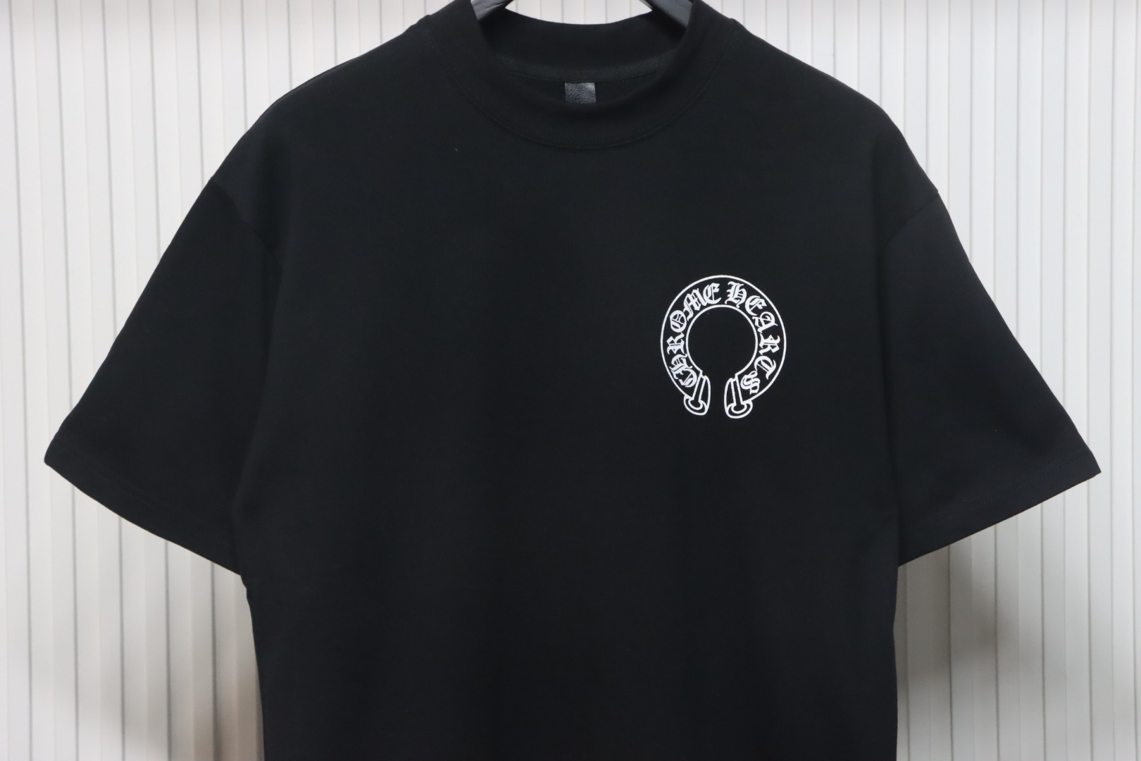 EM Sneakers Chrome Hearts Colorful Horseshoe Sanskrit Letters Printed T-shirt Black