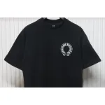 EM Sneakers Chrome Hearts Colorful Horseshoe Sanskrit Letters Printed T-shirt Black