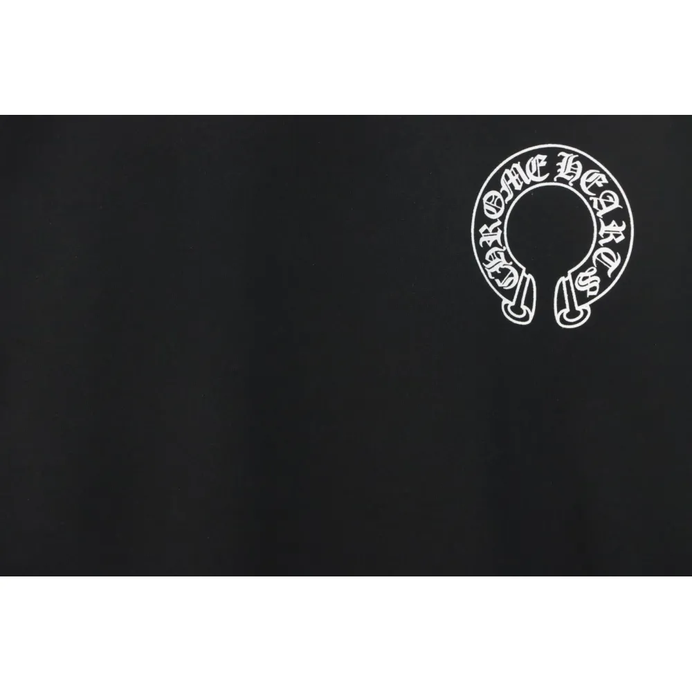 EM Sneakers Chrome Hearts Colorful Horseshoe Sanskrit Letters Printed T-shirt Black