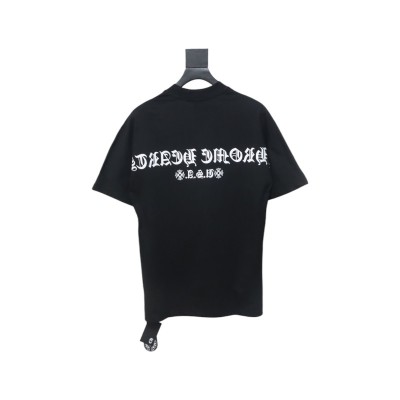 EM Sneakers Chrome Hearts Colorful Horseshoe Sanskrit Letters Printed T-shirt Black 02