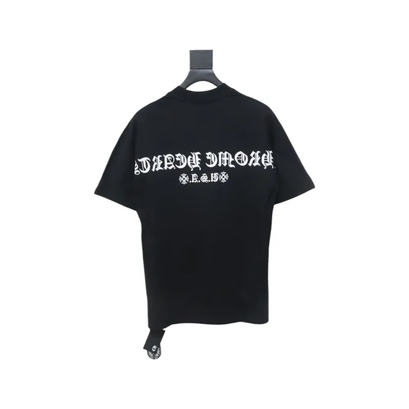 EM Sneakers Chrome Hearts Colorful Horseshoe Sanskrit Letters Printed T-shirt Black