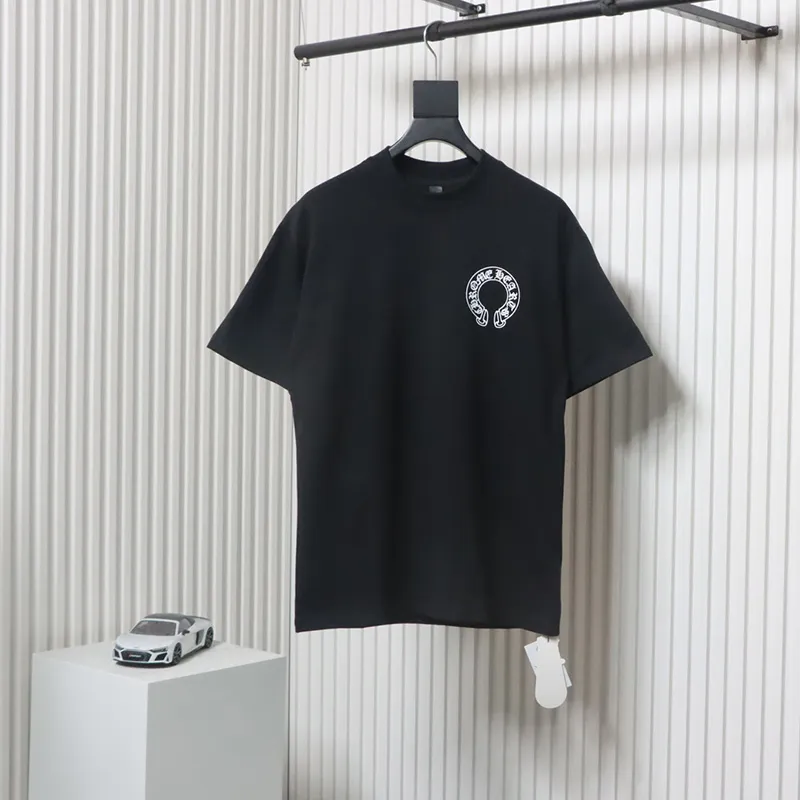EM Sneakers Chrome Hearts Colorful Horseshoe Sanskrit Letters Printed T-shirt Black