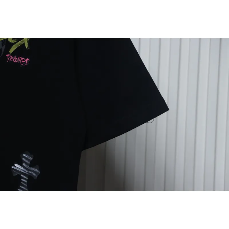 EM Sneakers Chrome Hearts Painted Cross T-shirt Black