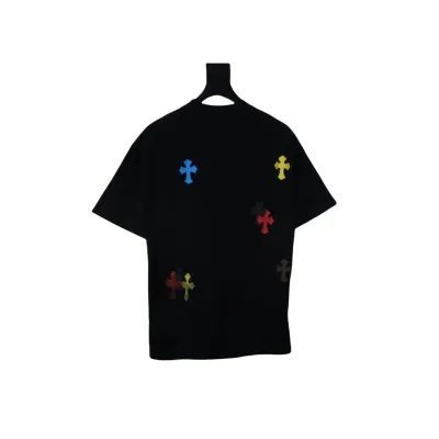 EM Sneakers Chrome Hearts Painted Cross T-shirt Black 02