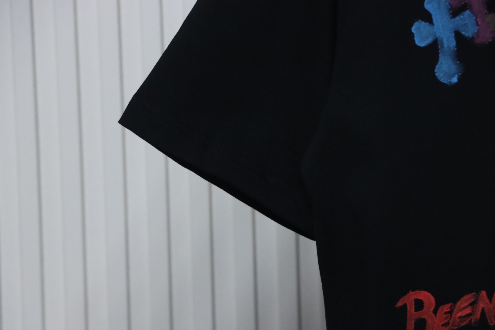 EM Sneakers Chrome Hearts Painted Cross T-shirt Black