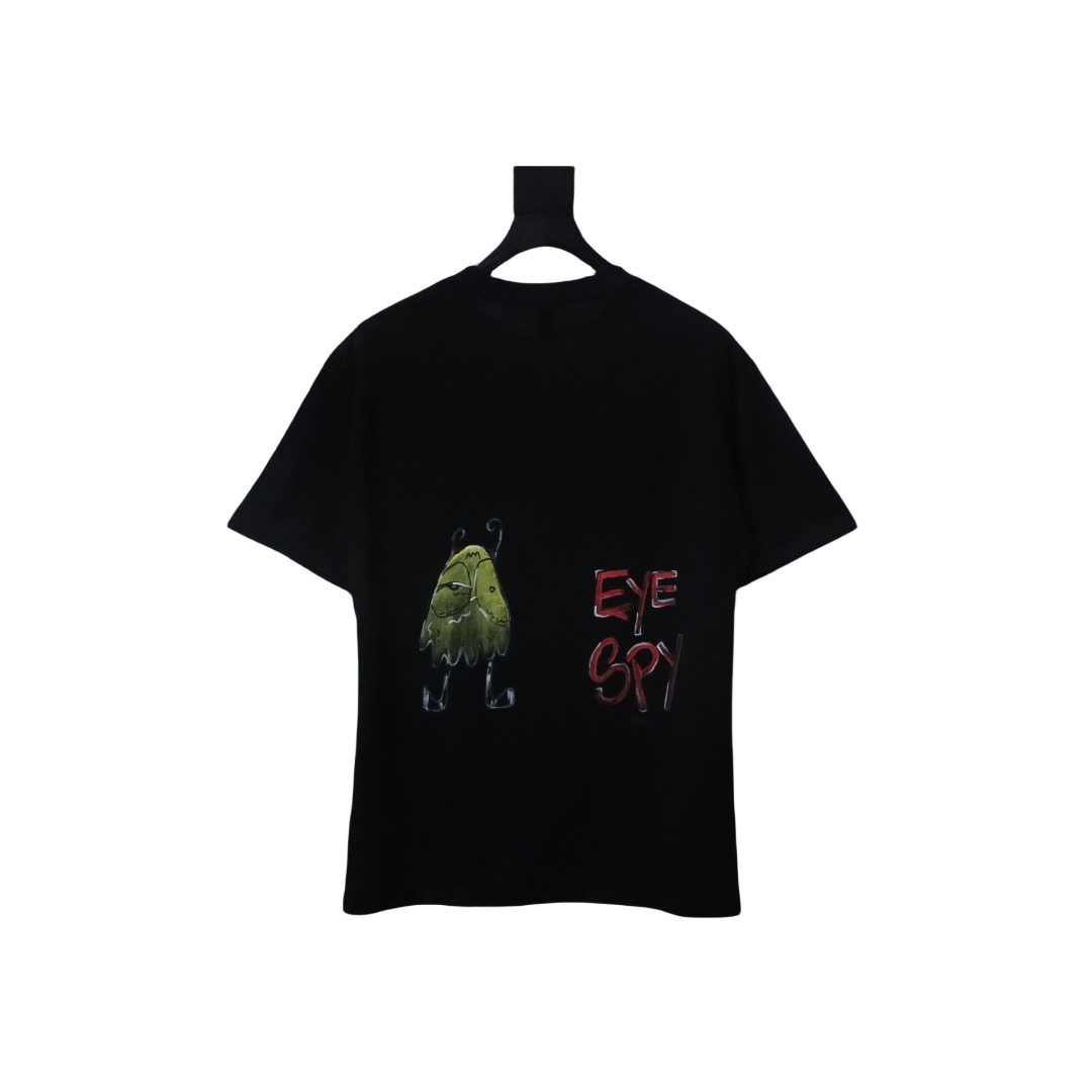 EM Sneakers Chrome Hearts CH Graffiti Cartoon T-shirt Black