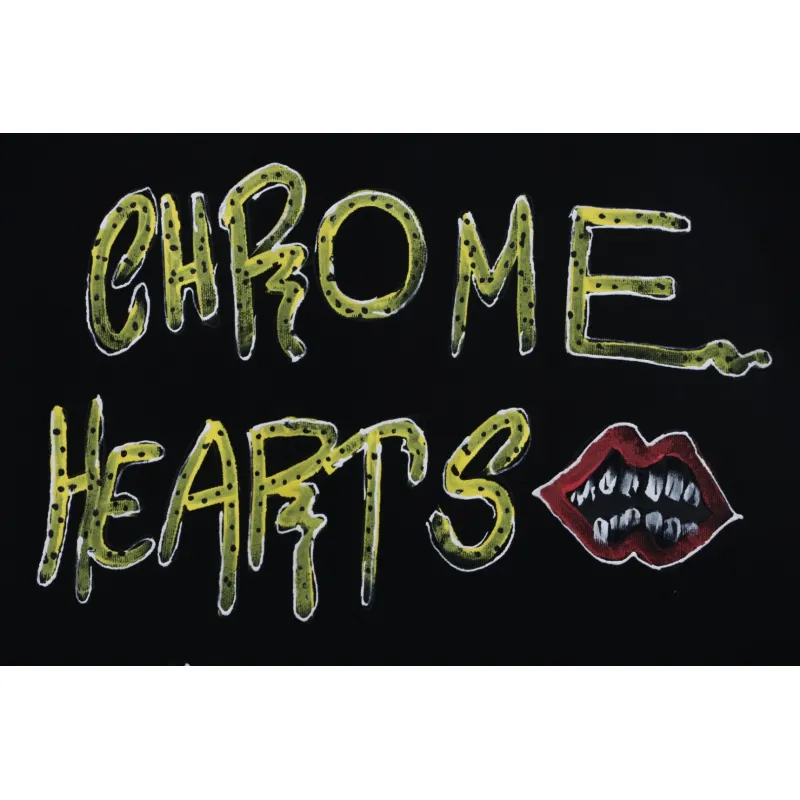 EM Sneakers Chrome Hearts CH Graffiti Cartoon T-shirt Black