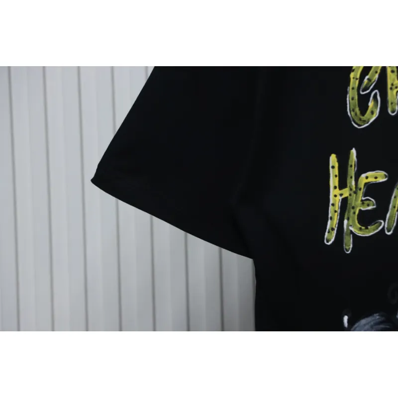 EM Sneakers Chrome Hearts CH Graffiti Cartoon T-shirt Black