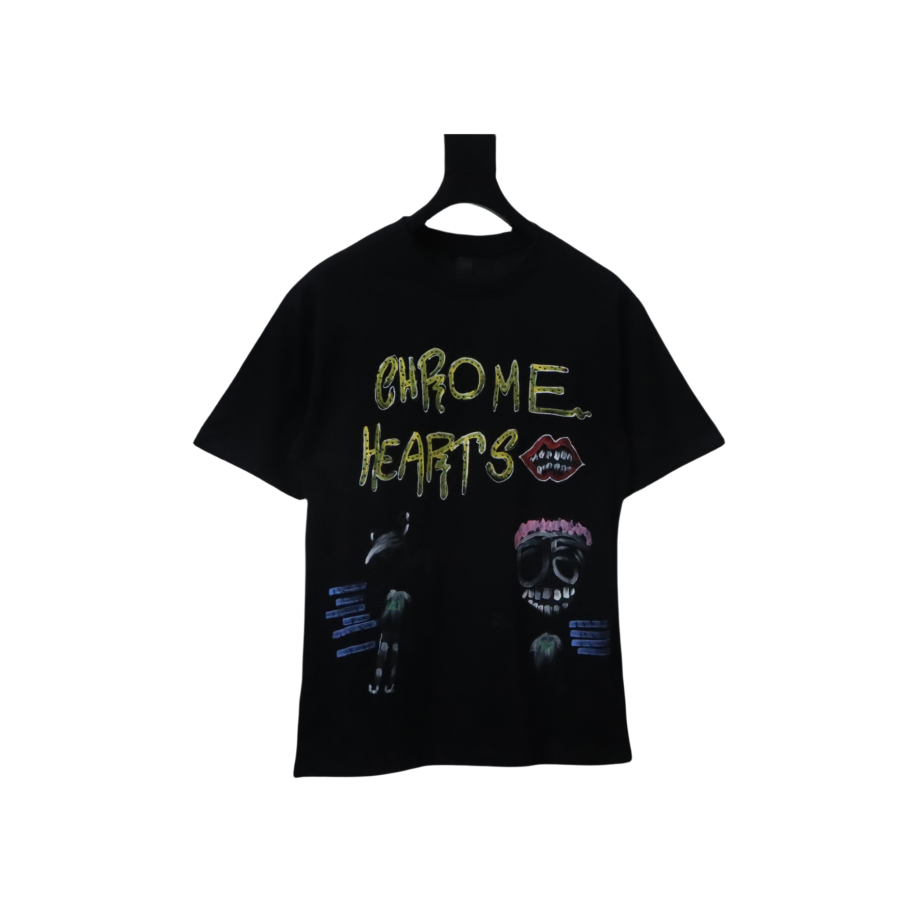 EM Sneakers Chrome Hearts CH Graffiti Cartoon T-shirt Black