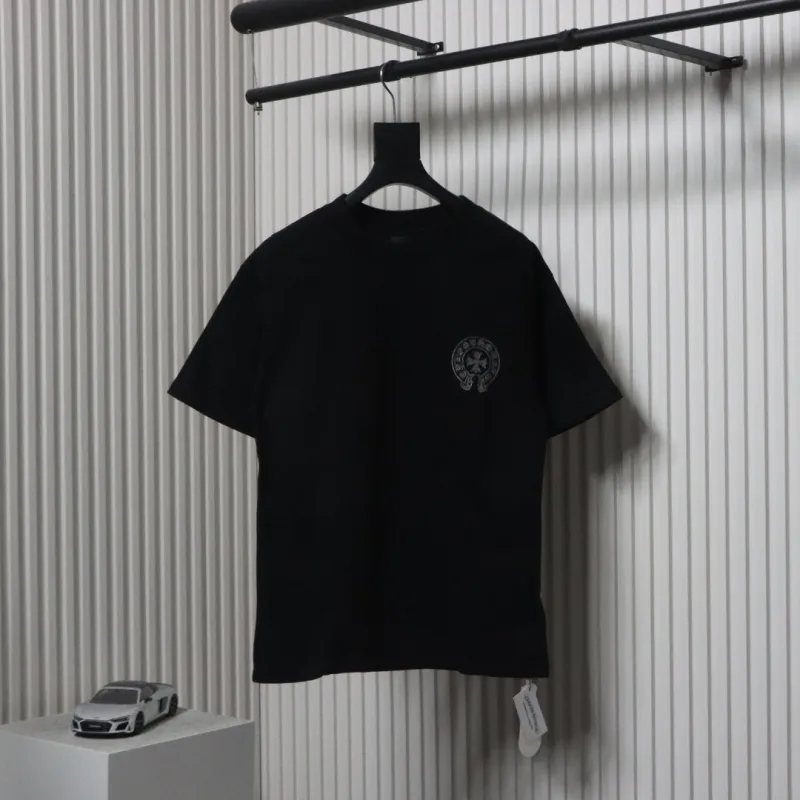 EM Sneakers Chrome Hearts Silver Horseshoe Short Sleeve T-shirt Black