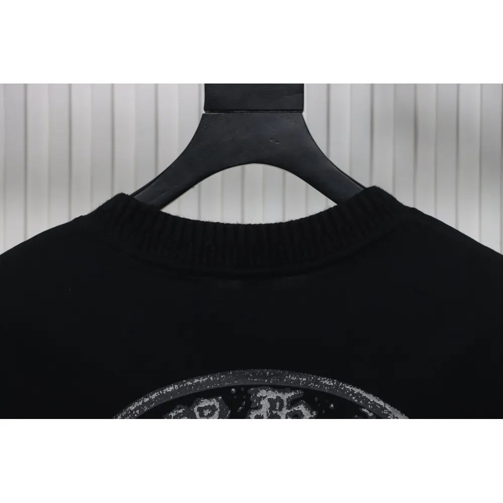 EM Sneakers Chrome Hearts Silver Horseshoe Short Sleeve T-shirt Black