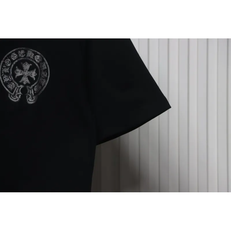 EM Sneakers Chrome Hearts Silver Horseshoe Short Sleeve T-shirt Black