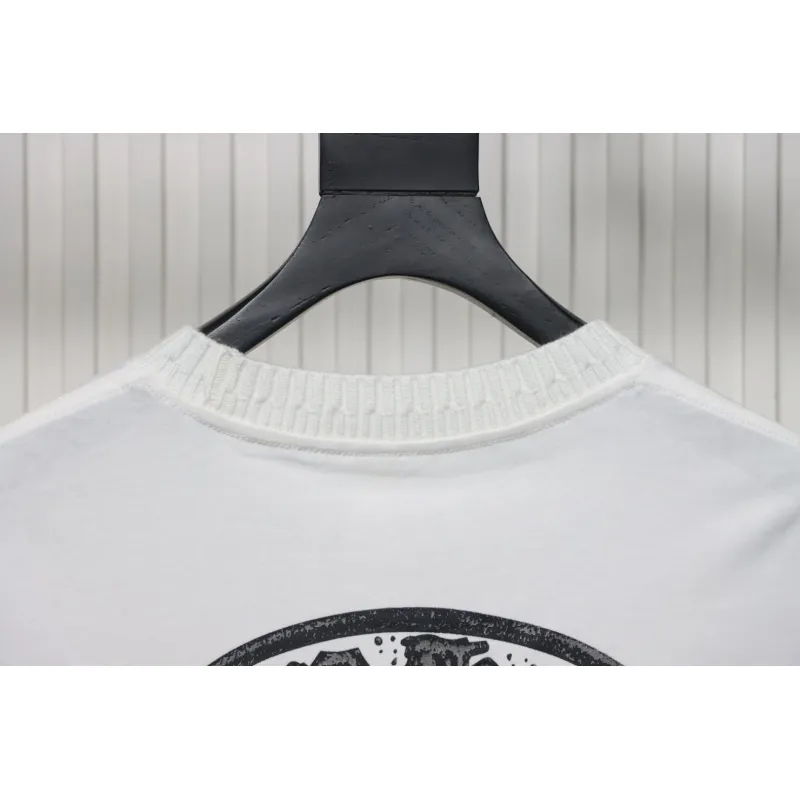 EM Sneakers Chrome Hearts Silver Horseshoe T-shirt White