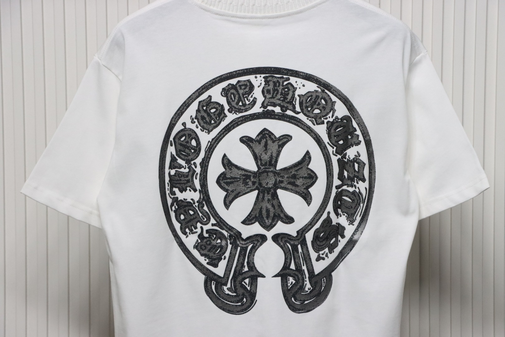 EM Sneakers Chrome Hearts Silver Horseshoe T-shirt White