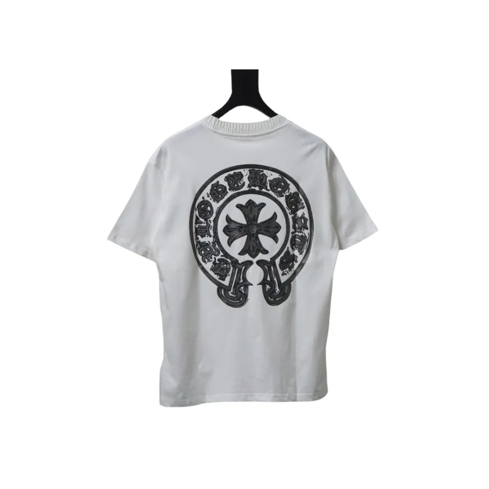EM Sneakers Chrome Hearts Silver Horseshoe T-shirt White
